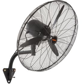 VEVOR Wall-Mount Misting Fan, 30 Inch, 3-speed High Velocity Max. 9500 CFM, Waterproof Oscillating Industrial Wall Fan, Commercial or Residential for