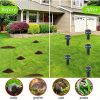 Mole proof solar drive mole proof solar sound wave mole proof pile, snake proof groundhog proof in courtyards, gardens, and lawns (4-piece set)(No shi