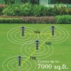 Mole proof solar drive mole proof solar sound wave mole proof pile, snake proof groundhog proof in courtyards, gardens, and lawns (4-piece set)(No shi