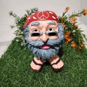 1pc Figure Flowerpots, Resin Figure Plant Flowerpots, Creative Gifts For Indoor Garden Yard Patio Lawn Porch Outdoor Decoration (Color: Grandpa)