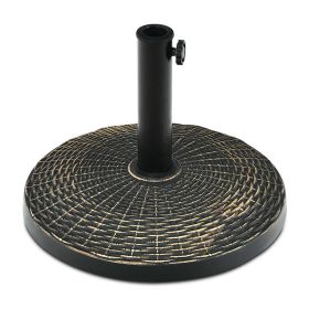 Patio Heavy-Duty Outdoor Stand Bronze Umbrella Base (Color: Bronze A, type: Umbrella Stands & Bases)